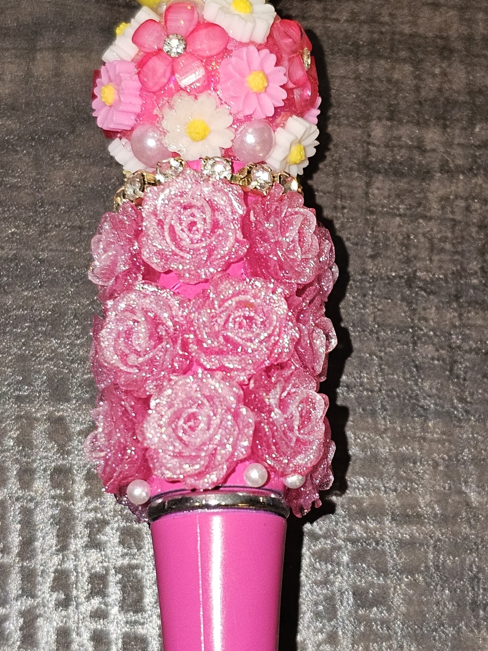 Handcrafted Pen with Crystals/Rhinestones/Other FREE Extra Ink-New - Picture 3 of 5